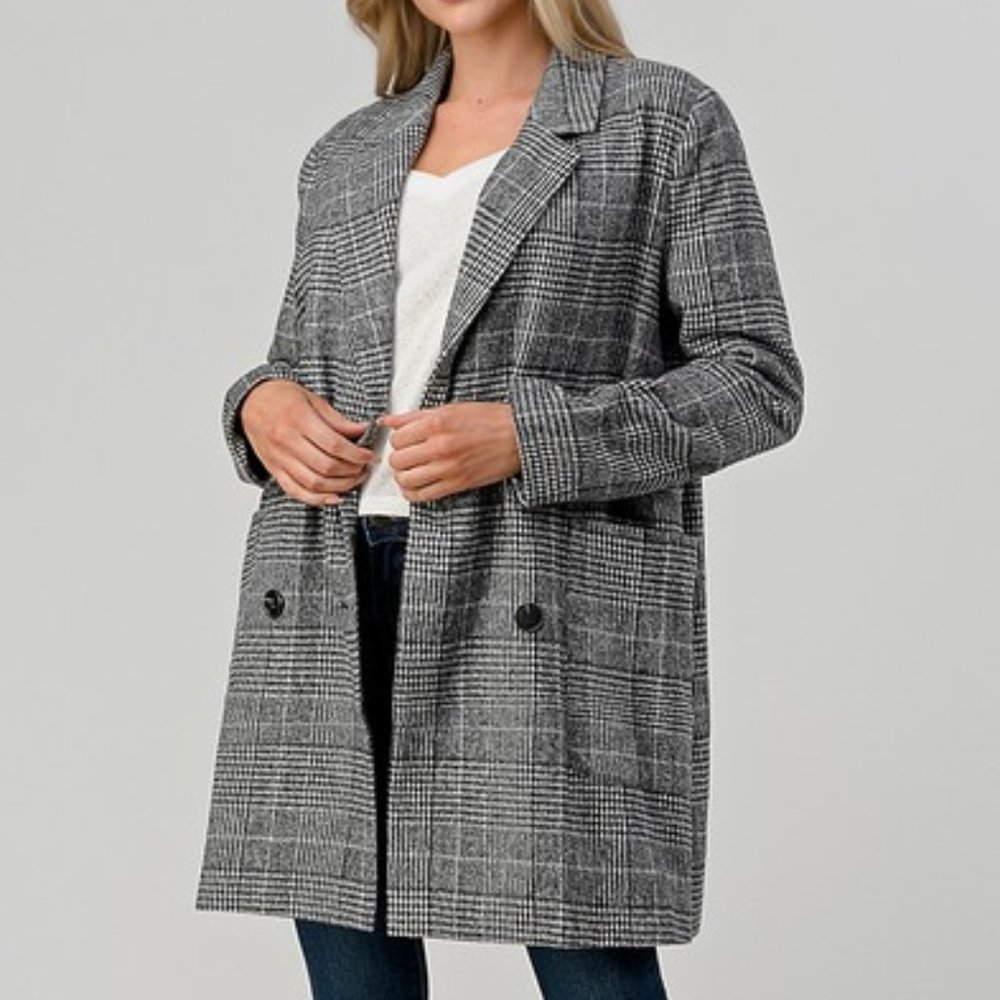 Flannel Double Lapel Jacket